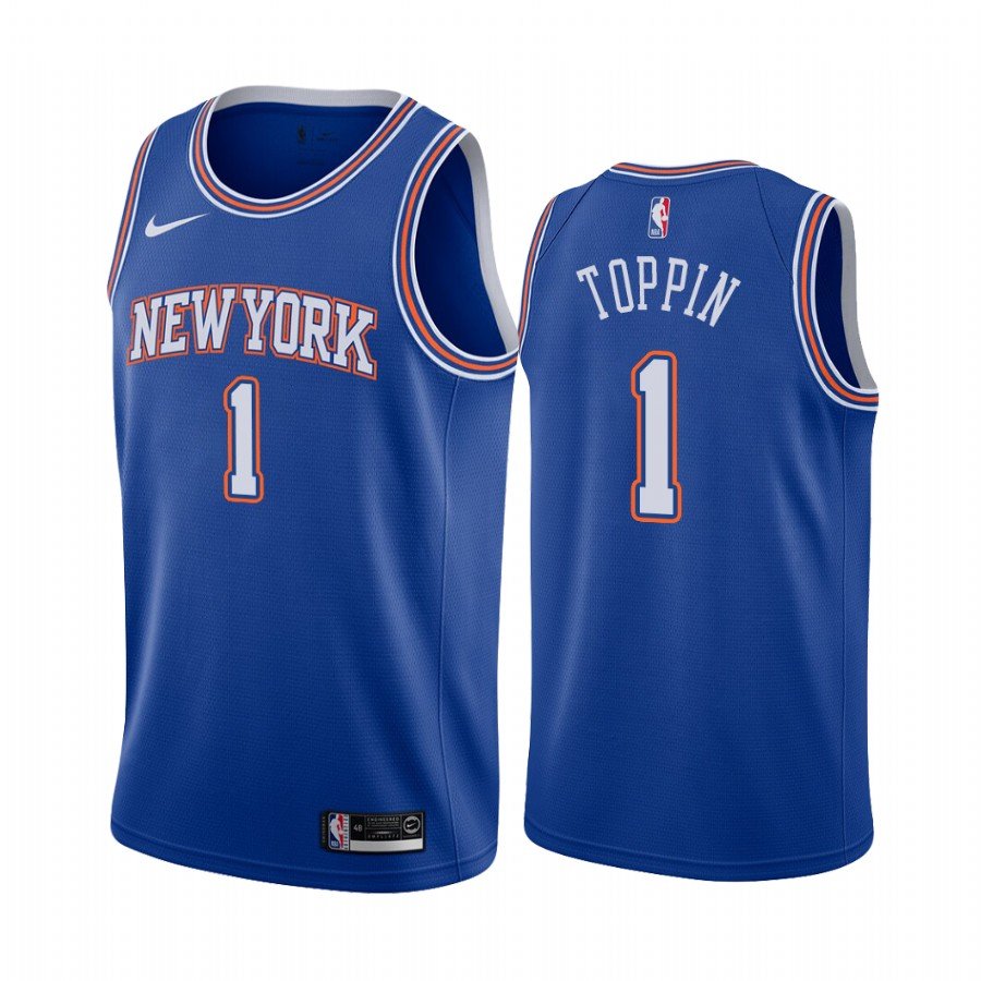 Men's & Youth Obi Toppin Knicks 1 statement jersey blue