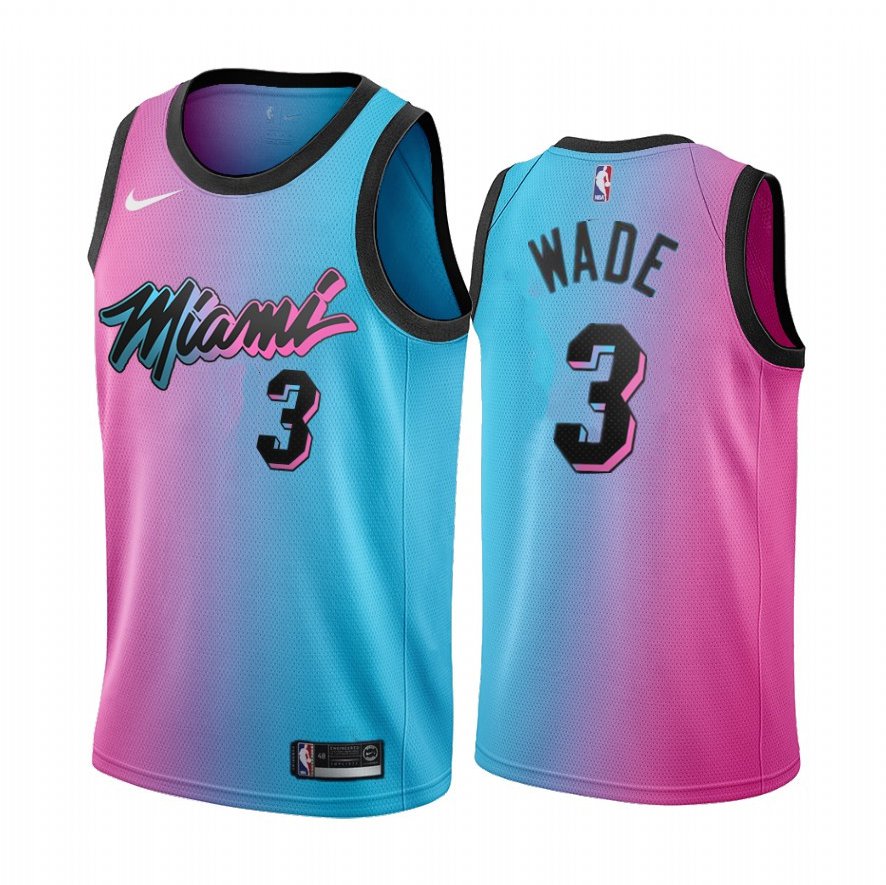 Mens Dwyane Wade heat 3 2021 new city jersey rainbow