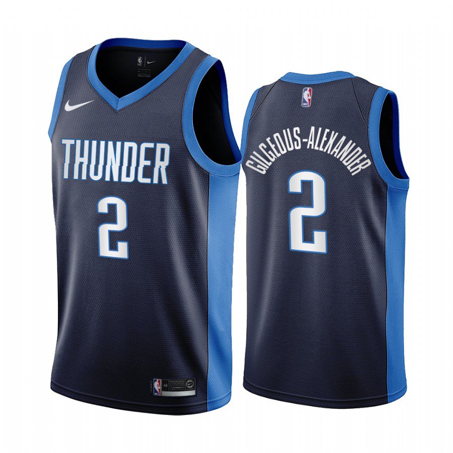 Men's & Youth okc Thunder #2 Shai Gilgeous-Alexander earned Jersey 2021 ...