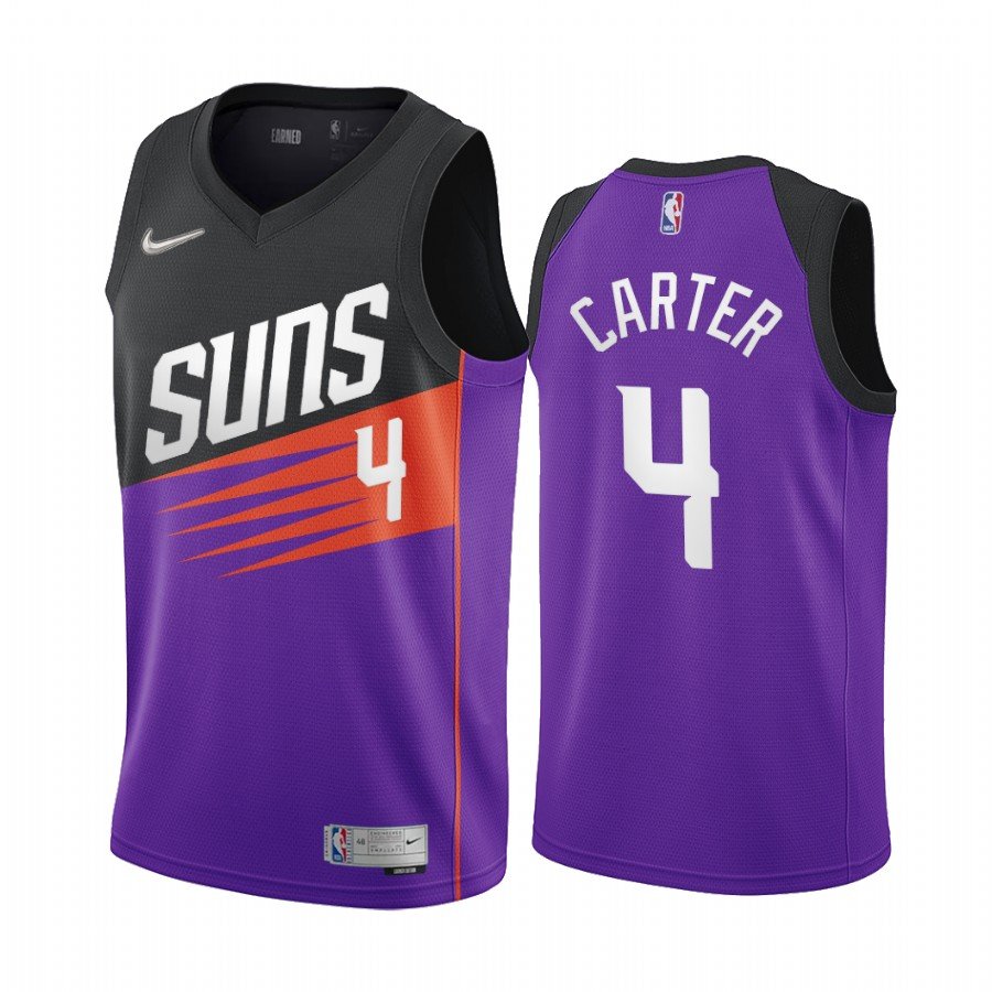 Men's jevon carter Phoenix Suns earned jersey purple