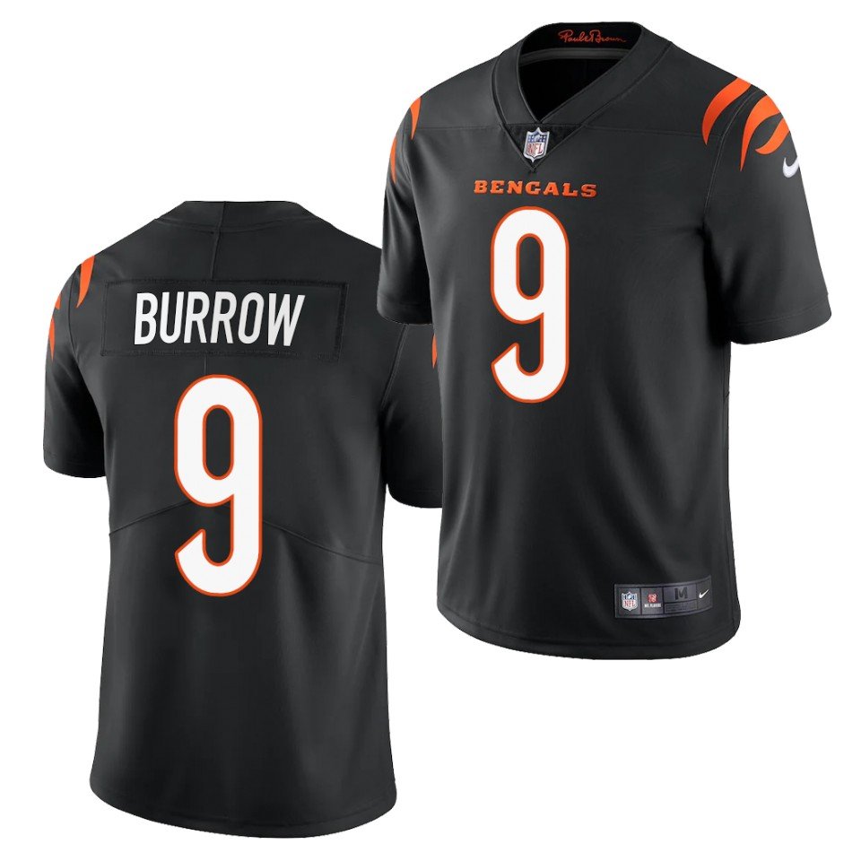 Youth Joe Burrow Cincinnati Bengals color rush Jersey black