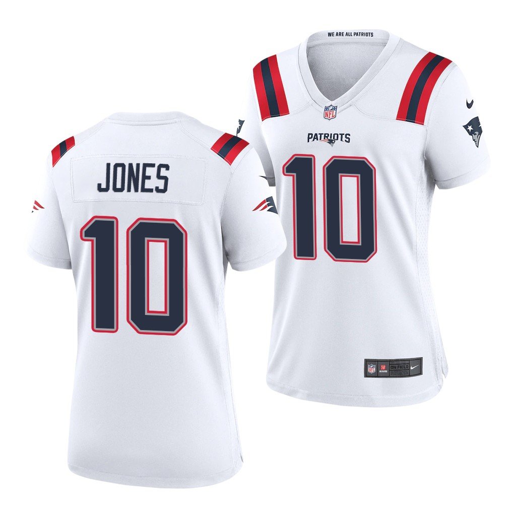 Women's Mac Jones patriots 10 game jersey white