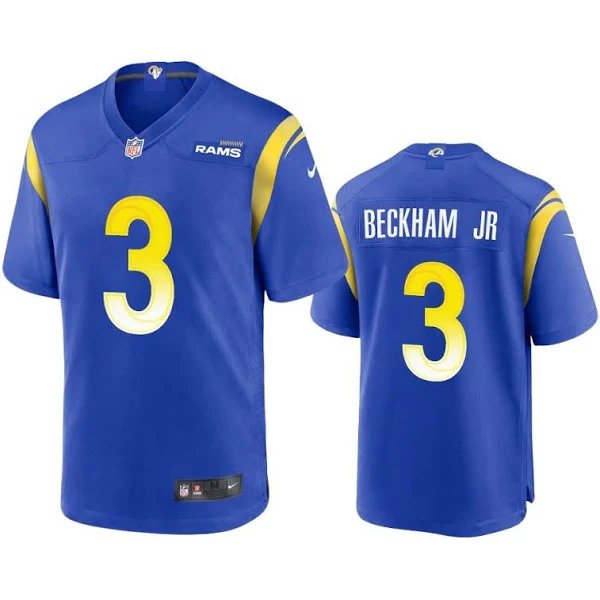 Men & Youth Odell Beckham Jr rams 3 game jersey blue