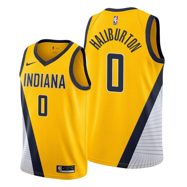 Nike Youth Indiana Pacers Yellow Tyrese Haliburton #0 T-Shirt