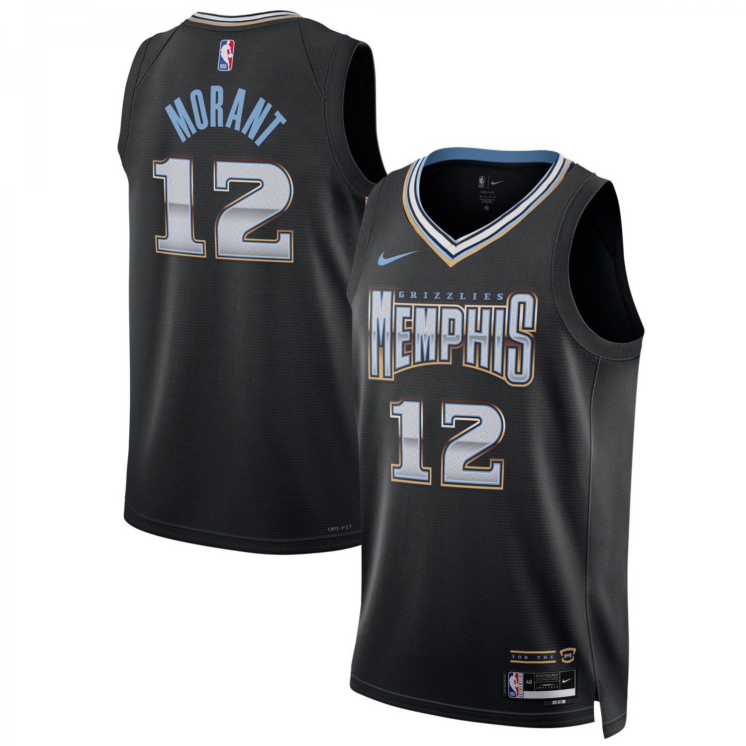 Men & Youth Memphis Grizzlies 12 Ja Morant city Jersey 2023