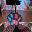Pink and blue paw print