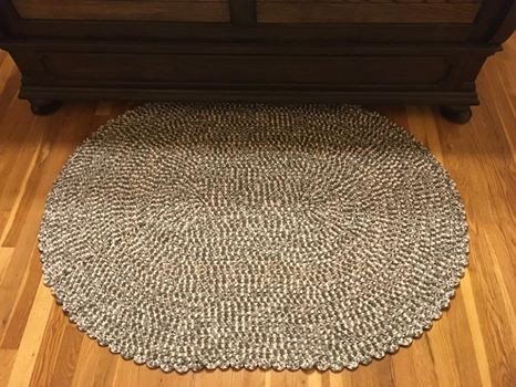Oval Crocheted Bedroom Rug