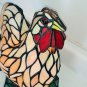 Farmhouse Chicken Rooster Tiffany Style Slag Glass Lamp