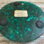 Vintage Lucite Plympton's Genuine Abalone Aqua Green Trivets