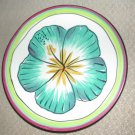 Clay Art Stonelite Bread And Butter Plate Hibiscus Pattern 6-1/2" Excellent