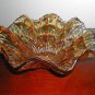 Vintage Amber Glass Candy dish Bowl 4-1/2" No Chips Or Cracks