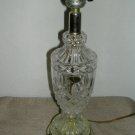 Beautiful European Designs 24% Lead Crystal Table Lamp With Gold Base Excellent!