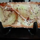 Beautiful Decorated Porcelain Candy Dish With Handle