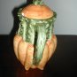 Vintage Design Pac Teapot Green And Orange 6 1/2"