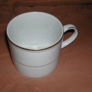 Infinity by MUIRFIELD CHINA Flat Cup Gold Trim & Bands Excellent