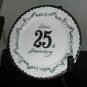 Norcrest China 10½" Porcelain 25th Anniversary Plate Wedding Bells