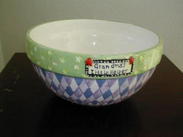 Grandma's Little Helper Ceramic Mixing Bowl 9"