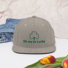 Lucky Clover Snapback Hat "Oh me so Lucky" all size hat Manifest Luck! Lucky Clover Snapback Hat "Oh me so Lucky" all size hat Manifest Luck!