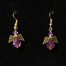 Purple Angel Earrings
