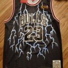 Mens Michael Jordan Chicago Bulls Lightning Bolts Basketball Jersey Size XXL