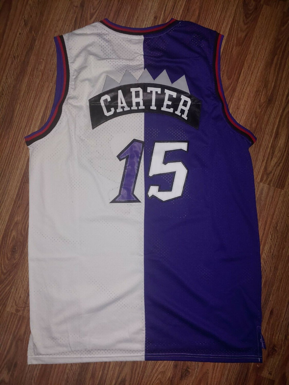 Mens Vince Carter Toronto Raptors Split Purple/White Basketball Jersey