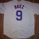 Mens Javier Baez Chicago Cubs Baseball Jersey Pinstriped White Size XL