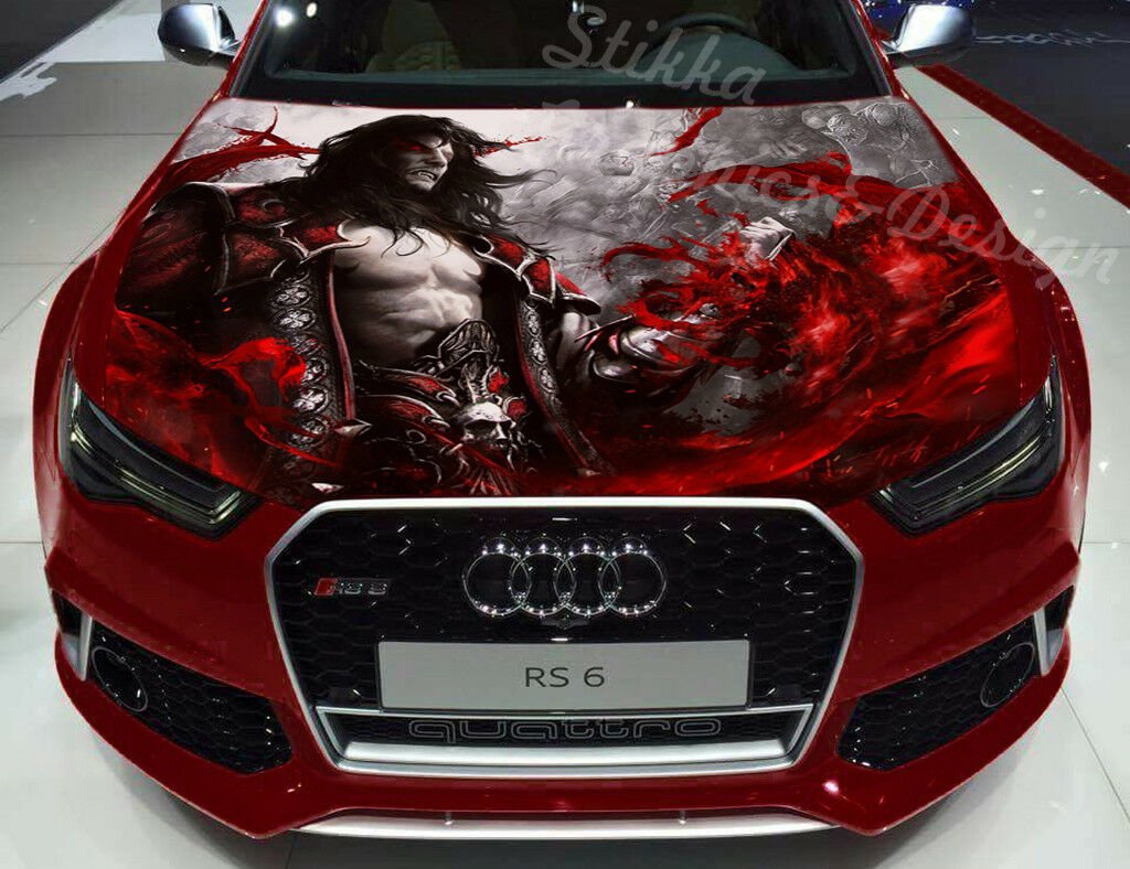 Vinyl Car Hood Wrap Full Color Graphics Decal Vampire Lord Blood Sticker