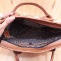 Small patchwork leather liner bag brown cream nabati leather