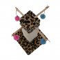 M34 20" Stable Cute Sisal Cat Climb Holder Cat Tower Leopard Print
