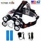 18650 Rechargeable Waterproof Headlamps Flashlight T6 Head Torch Light for