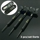 23g 3Pcs/Set Professional Tungsten Darts Set, Black Golden Steel