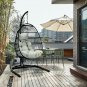 Single Seats Swing Chair Hanging Chair Sofa with Seat Cushion and Headrest