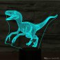 3D Velociraptor Dinosaur Night Light Touch Table Desk Optical Illusion Lamps 7