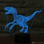 3D Velociraptor Dinosaur Night Light Touch Table Desk Optical Illusion Lamps 7