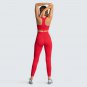 US STOCK Seamless Gym Sets Nylon Woman Sportswear 2 Piece Exercise Leggings