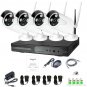 4CH CCTV System Wireless Audio 1080P NVR 4PCS 2.0MP IR Outdoor P2P Wifi IP CCTV