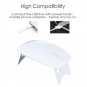 Portable Mini 6W LED Lamp Nail Dryer USB Charge 30s 60s Timer LED Light Quick