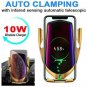 R1 Automatic Clamping 10W Car Wireless Charger For iPhone' Xs Huawei LG Infrared