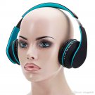 HY-811 Foldable FM Stereo MP3 Player Wired Bluetooth Headset Black & Blue
