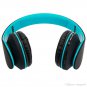 HY-811 Foldable FM Stereo MP3 Player Wired Bluetooth Headset Black & Blue
