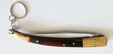 Kitchen knife with deer horn decorative handle