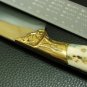 KITCHEN Knife HOME Handmade German Steel brass and deer antler NEW