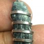 16 ct Sterling Silver Wire Wrap Pendant W/ Blue Cap Tourmaline Crystal,Necklace