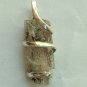 30 ct Sterling Silver Wire Wrap Pendant Natural Pink Tourmaline Crystal,Necklace