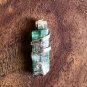 12.10 Watermelon Tourmaline Slice in Sterling Silver Art Wrap Pendant