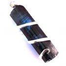 41 Carats Natural Paraiba Tourmaline Crystal in Silver Wire wrap Art Necklace