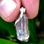 18.5 ct Sterling Silver Wire Wrap Pendant Pink Clean Tourmaline Crystal Necklace