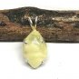 43 ct Calcite in Hand Forged Sterling Silver Art Wrap Pendant / Necklace