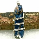 43 ct Pietersite in Hand Forged Sterling Silver Art Wrap Pendant / Necklace