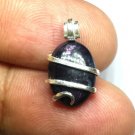 6.10 ct Natural Royal SUGILITE in Hand Forged Sterling Silver Art Wrap Pendant